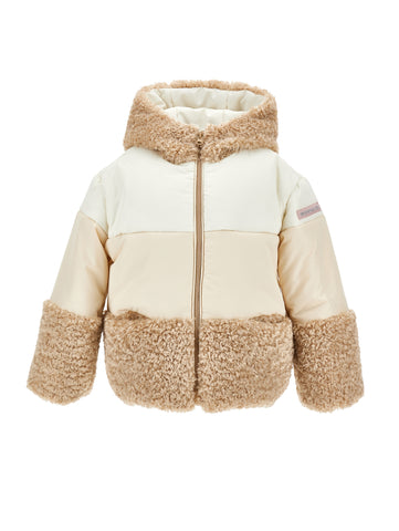 Monnalisa Girls Cream/Beige Jacket Monnalisa Girls Cream/Beige Jacket