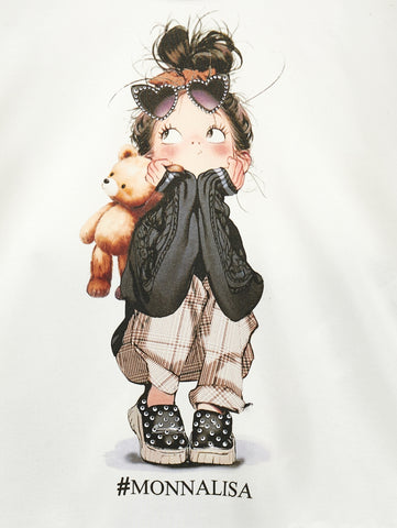 Monnalisa Girls Cream Legging Set Monnalisa Girls Cream Legging Set