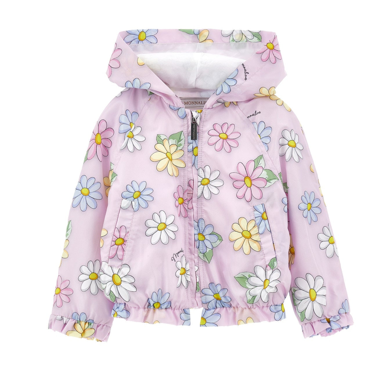 Monnalisa Baby Girls Pink Flower Jacket Monnalisa Baby Girls Pink Flower Jacket
