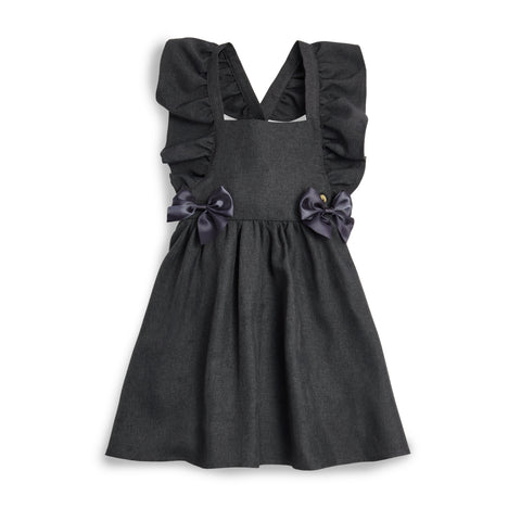 Caramelo Kids Girls Grey Pinafore Caramelo Kids Girls Grey Pinafore