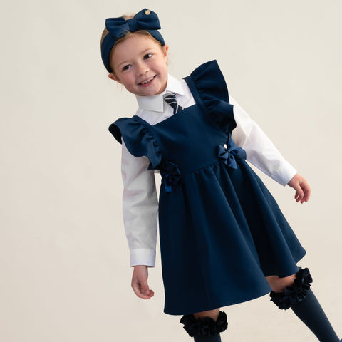 Caramelo Kids Girls Navy Pinafore Caramelo Kids Girls Navy Pinafore