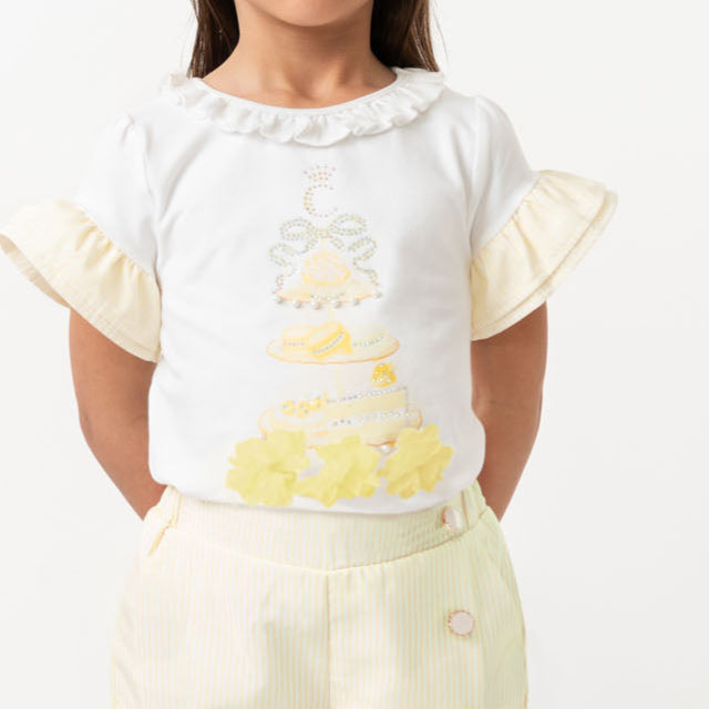 Caramelo Kids Girls Lemon Short Set Caramelo Kids Girls Lemon Short Set