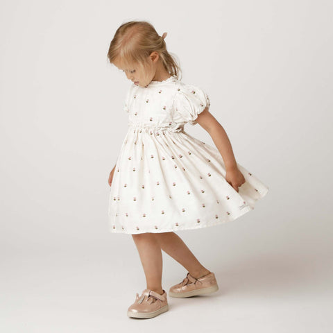 Donsje Girls Cream Rose Dress Donsje Girls Cream Rose Dress