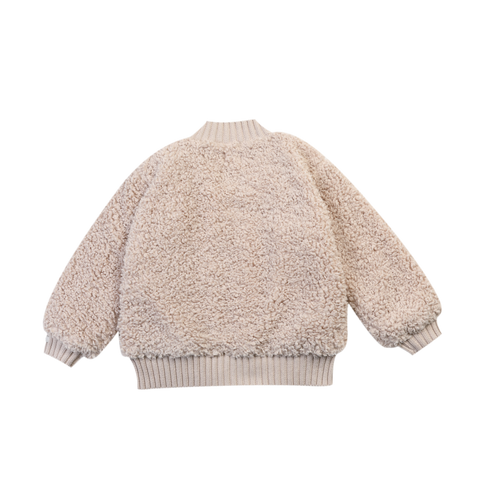 Donsje Unisex Taupe Teddy Olaan Cardigan Donsje Unisex Taupe Teddy Olaan Cardigan
