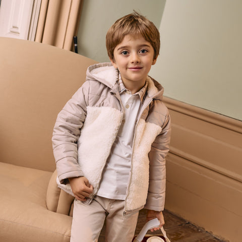 Patachou Boys Cream Coat Patachou Boys Cream Coat