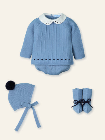 Mac Ilusion Baby Boys Blue Knitted Set Mac Ilusion Baby Boys Blue Knitted Set