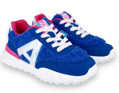 Agatha Ruiz De La Prada Girls Blue Fluffy Trainers Agatha Ruiz De La Prada Girls Blue Fluffy Trainers
