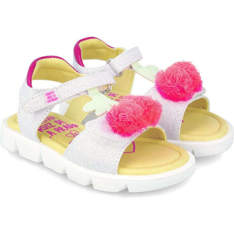 Agatha Ruiz De La Prada Girls Pink Cherry Sandals Agatha Ruiz De La Prada Girls Pink Cherry Sandals