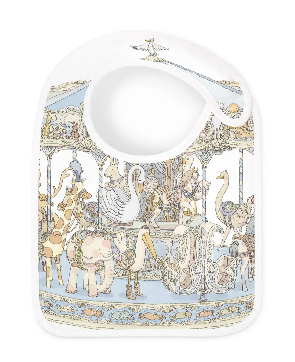Atelier Choux Paris Blue Carousel Bib Atelier Choux Paris Blue Carousel Bib