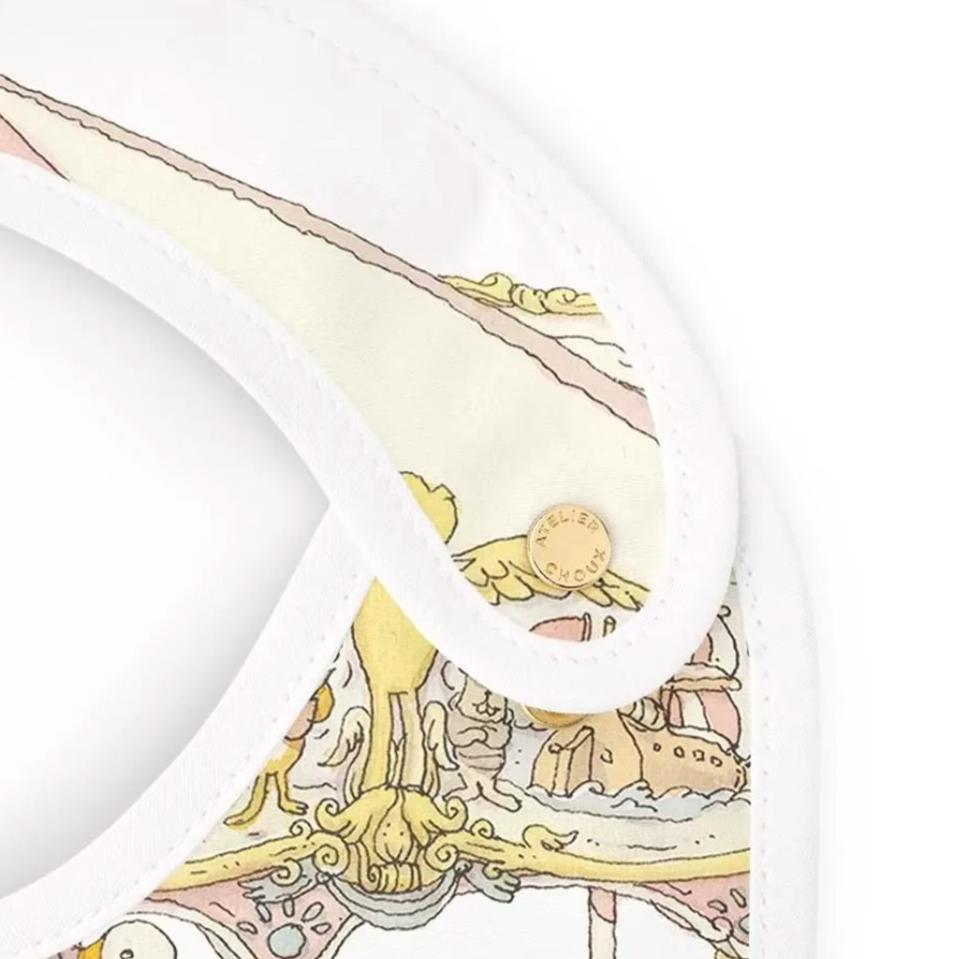 Atelier Choux Paris Pink Carousel Bib Atelier Choux Paris Pink Carousel Bib