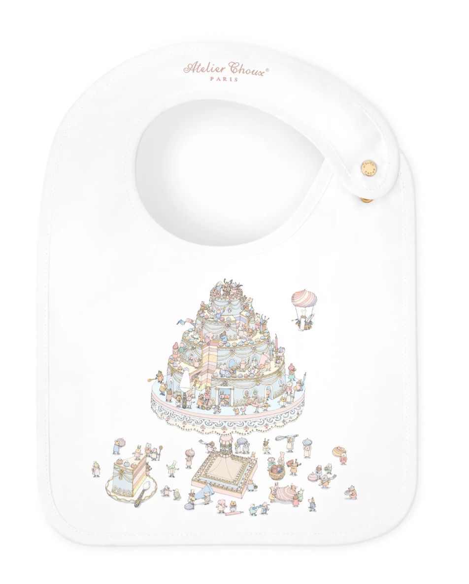 Atelier Choux Paris White Le Gateau Bib Atelier Choux Paris White Le Gateau Bib