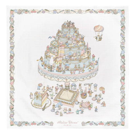 Atelier Choux Paris White Le Gateau Swaddle Atelier Choux Paris White Le Gateau Swaddle