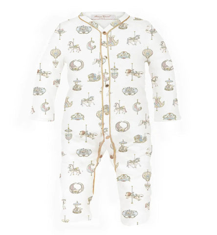 Atelier Choux Paris White Unisex Carousel Babygrow Atelier Choux Paris White Unisex Carousel Babygrow