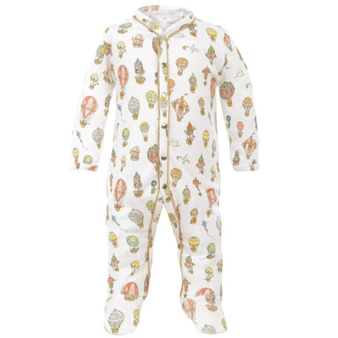 Atelier Choux Paris White Unisex Hot Air Balloon Babygrow Atelier Choux Paris White Unisex Hot Air Balloon Babygrow