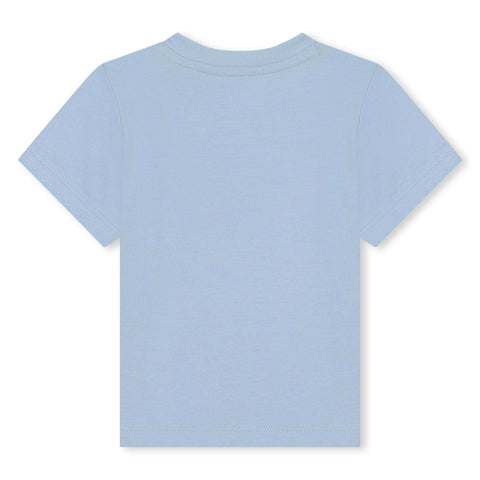 BOSS Baby Boys Blue Multi Logo Cotton T-Shirt BOSS Baby Boys Blue Multi Logo Cotton T-Shirt