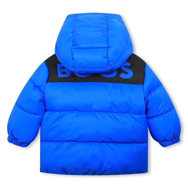 BOSS Baby Boys Blue Puffer Coat BOSS Baby Boys Blue Puffer Coat