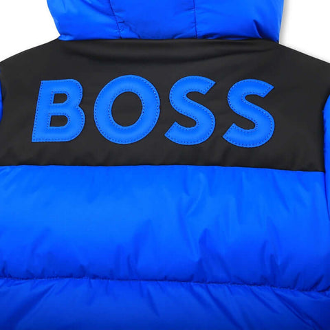 BOSS Baby Boys Blue Puffer Coat BOSS Baby Boys Blue Puffer Coat