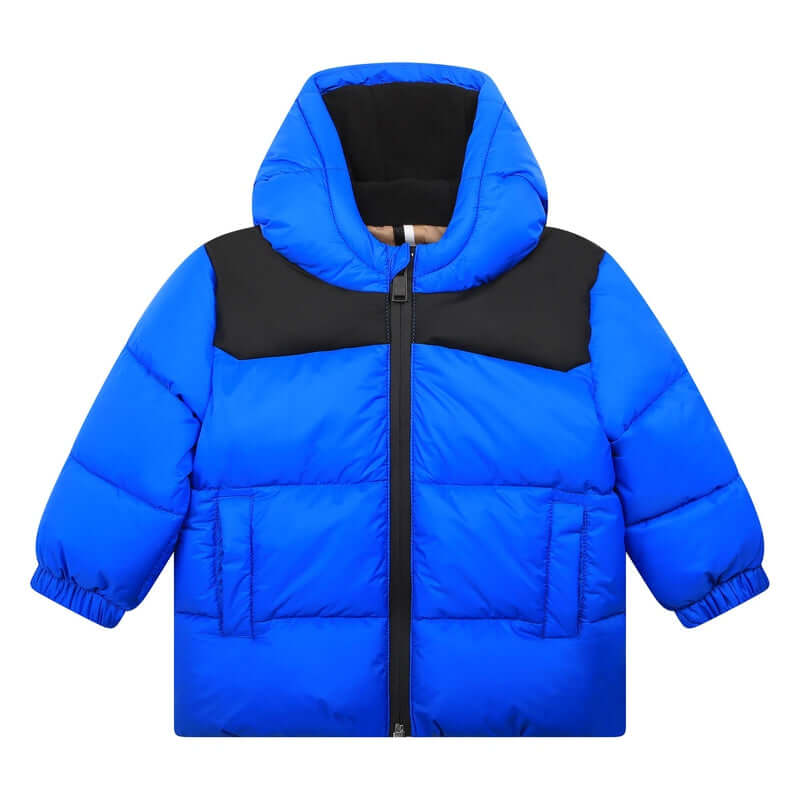 BOSS Baby Boys Blue Puffer Coat BOSS Baby Boys Blue Puffer Coat