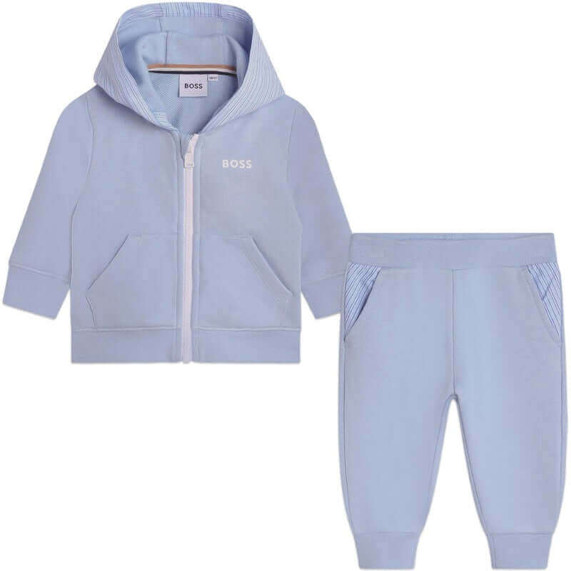 BOSS Baby Boys Pale Blue Logo Tracksuit BOSS Baby Boys Pale Blue Logo Tracksuit