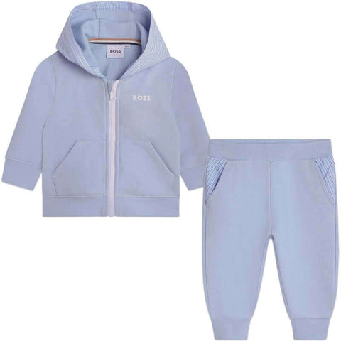 BOSS Baby Boys Pale Blue Logo Tracksuit BOSS Baby Boys Pale Blue Logo Tracksuit