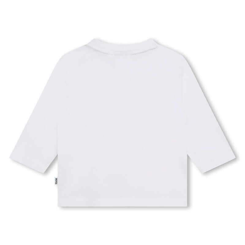 BOSS Baby Boys White Logo Long Sleeve T-Shirt BOSS Baby Boys White Logo Long Sleeve T-Shirt