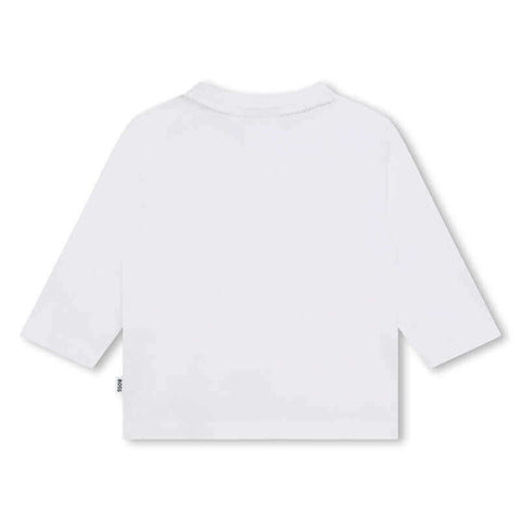 BOSS Baby Boys White Logo Long Sleeve T-Shirt BOSS Baby Boys White Logo Long Sleeve T-Shirt