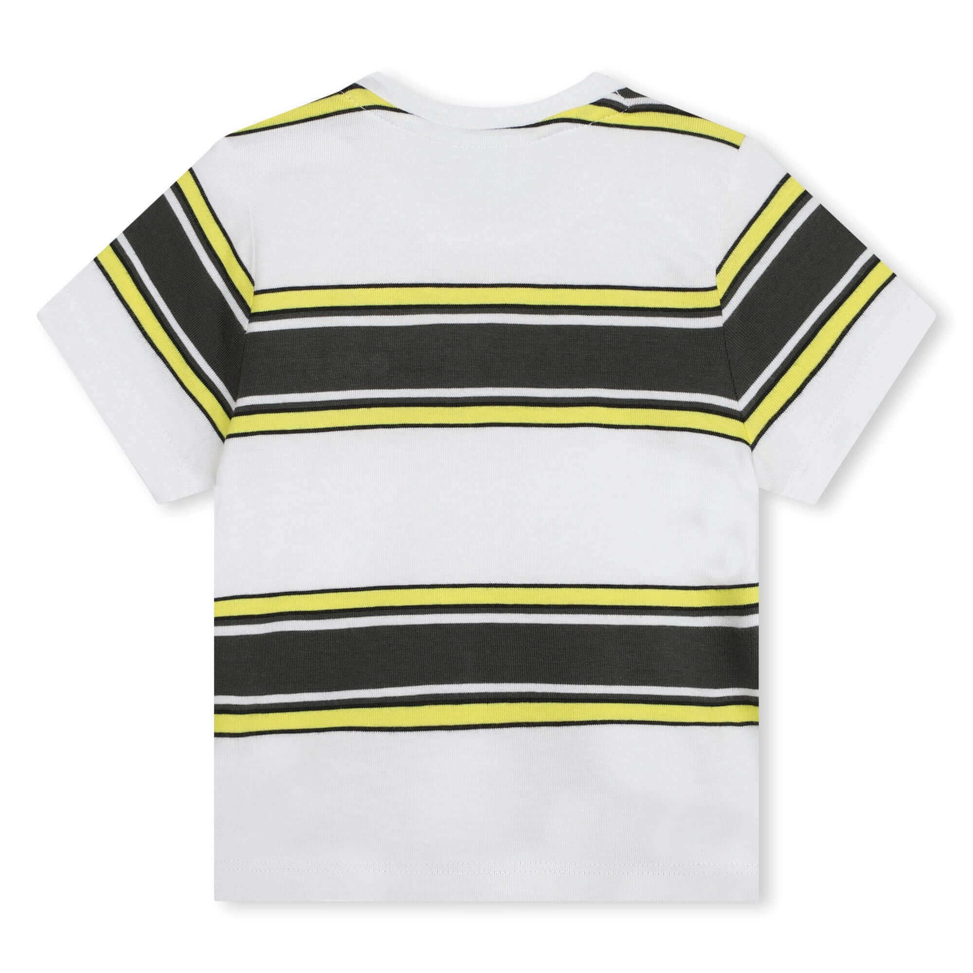 BOSS Baby Boys Yellow & Navy Stripe Short Sleeve T-Shirt BOSS Baby Boys Yellow & Navy Stripe Short Sleeve T-Shirt