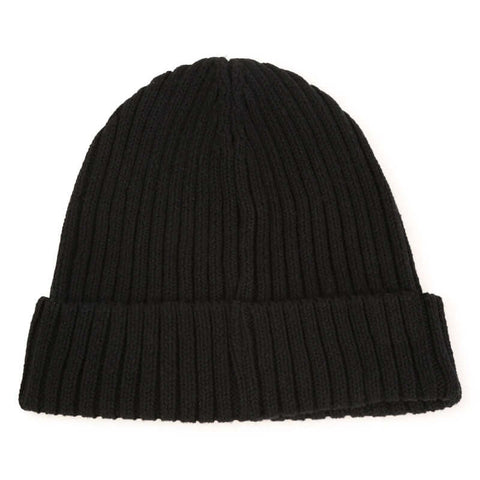 BOSS Boys Black Cotton Beanie Hat BOSS Boys Black Cotton Beanie Hat