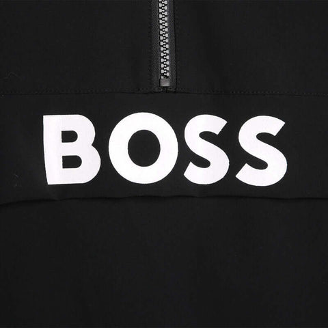 BOSS Boys Black Half Zip Sweatshirt BOSS Boys Black Half Zip Sweatshirt