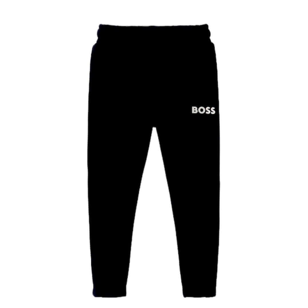 BOSS Boys Black Logo Jogging Bottoms BOSS Boys Black Logo Jogging Bottoms
