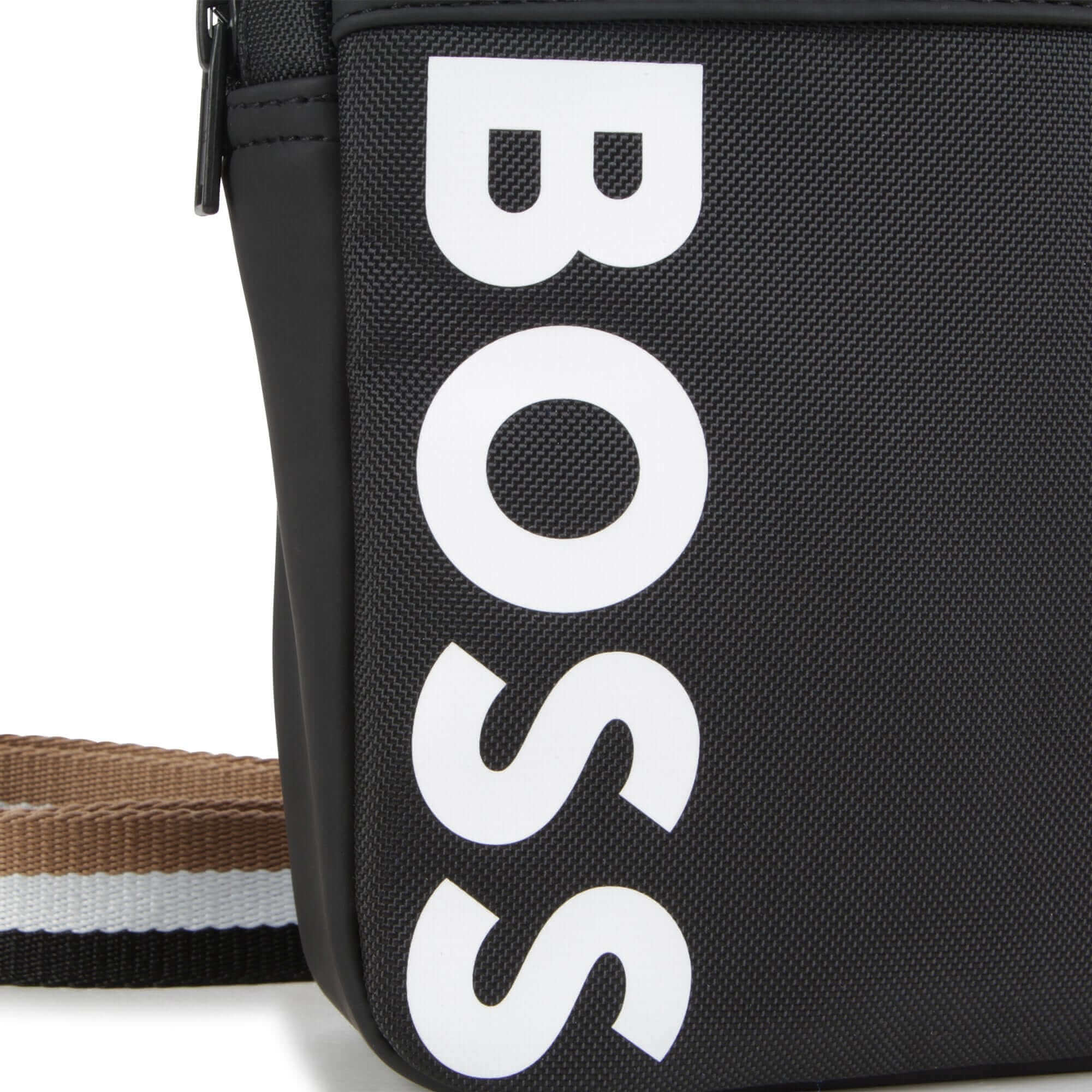 BOSS Boys Black Logo Shoulder Bag BOSS Boys Black Logo Shoulder Bag