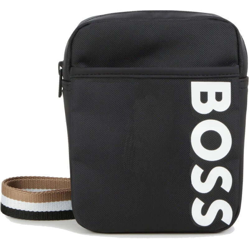 BOSS Boys Black Logo Shoulder Bag BOSS Boys Black Logo Shoulder Bag
