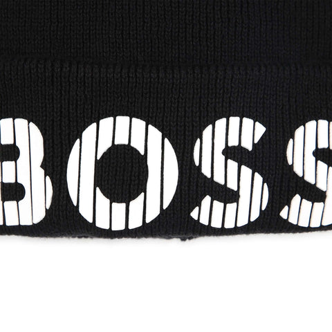 BOSS Boys Black Pull On Hat BOSS Boys Black Pull On Hat