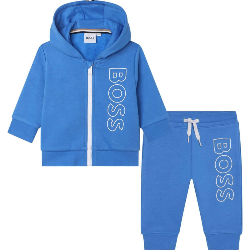BOSS Boys Blue Logo Tracksuit BOSS Boys Blue Logo Tracksuit