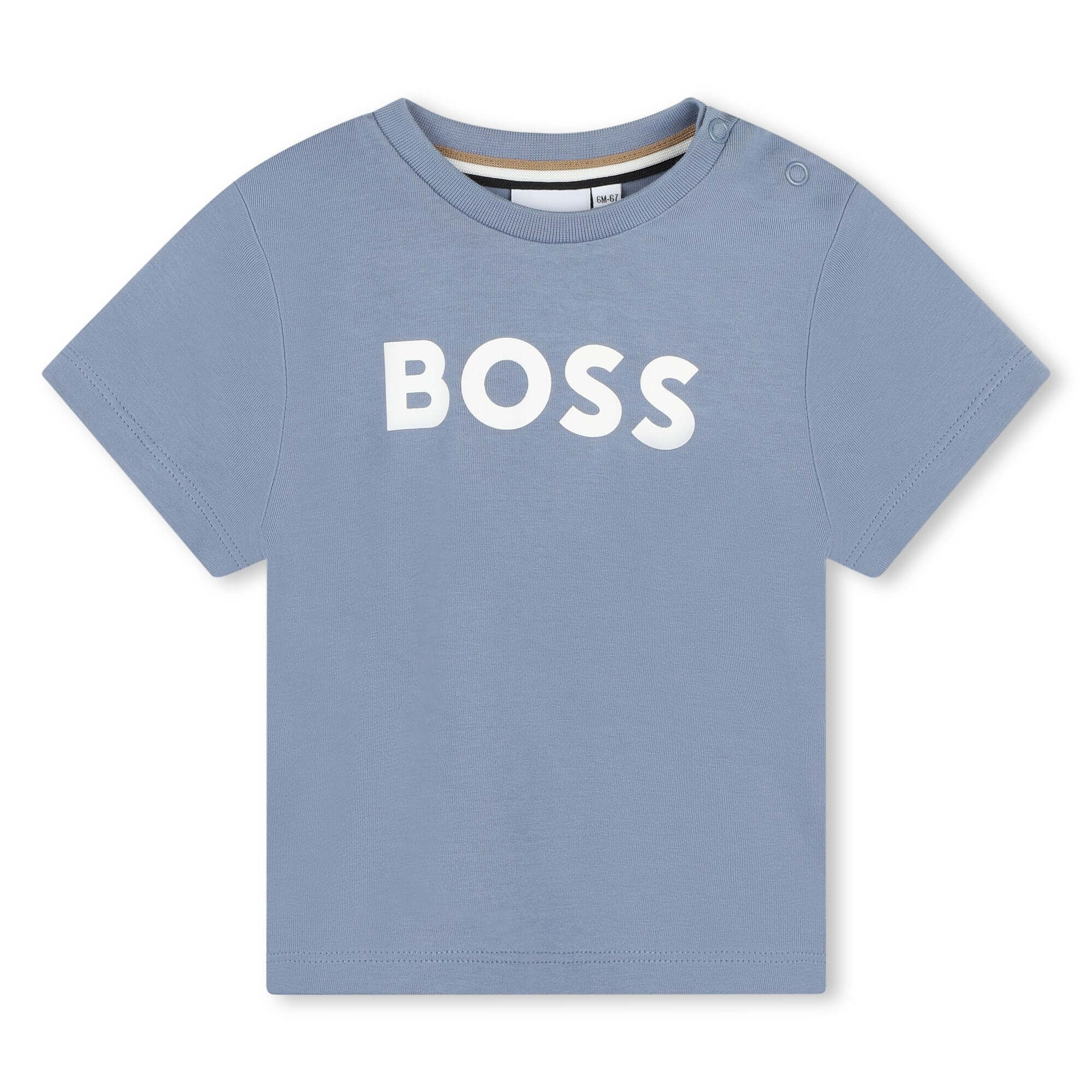 BOSS Boys Blue Short Sleeve T-shirt BOSS Boys Blue Short Sleeve T-shirt