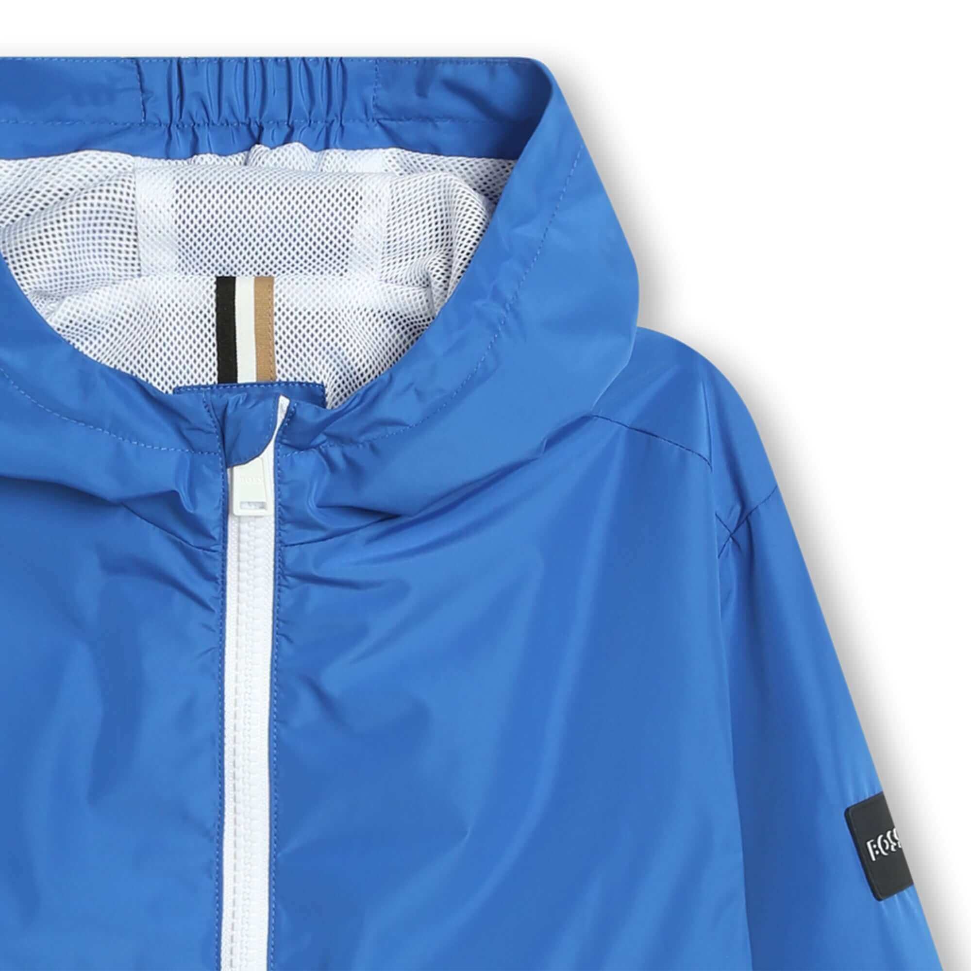 BOSS Boys Bright Blue Windbreaker Jacket BOSS Boys Bright Blue Windbreaker Jacket