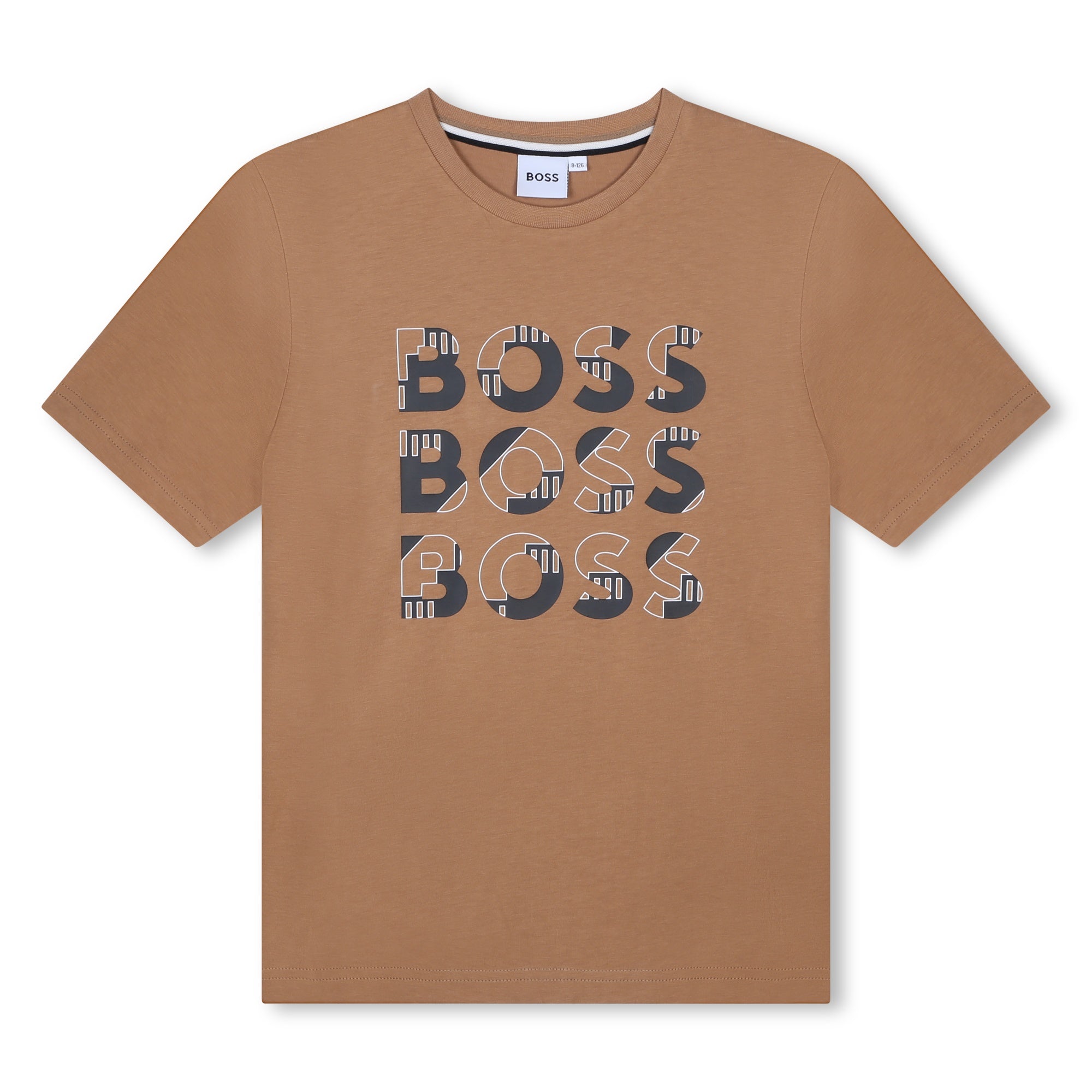 BOSS Boys Brown Short Sleeve T-shirt BOSS Boys Brown Short Sleeve T-shirt