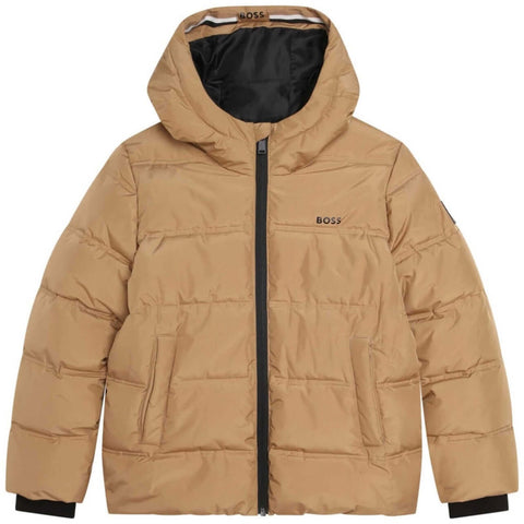 BOSS Boys Camel Puffer Jacket BOSS Boys Camel Puffer Jacket