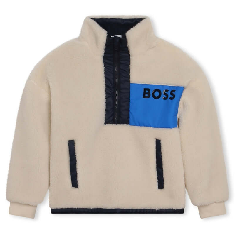 BOSS Boys Cream Fleece BOSS Boys Cream Fleece