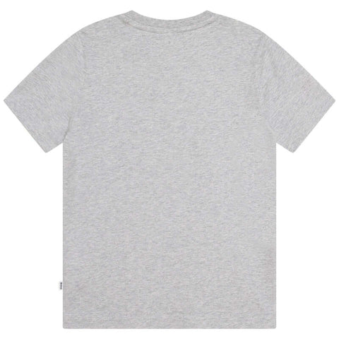 BOSS Boys Grey Short Sleeve Cotton T-Shirt BOSS Boys Grey Short Sleeve Cotton T-Shirt