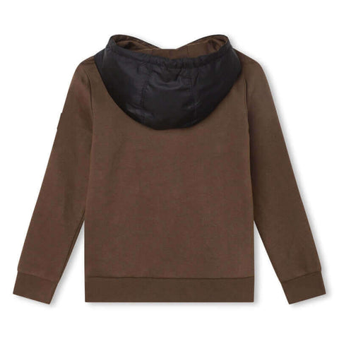 BOSS Boys Khaki Pocket Hoodie BOSS Boys Khaki Pocket Hoodie