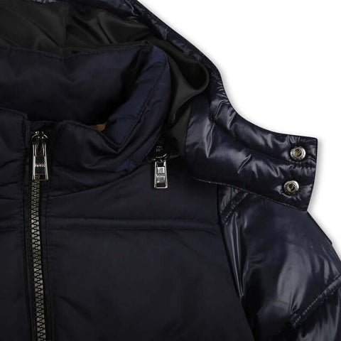 BOSS Boys Navy Puffer Coat BOSS Boys Navy Puffer Coat