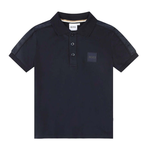 BOSS Boys Navy Short Sleeve Polo BOSS Boys Navy Short Sleeve Polo
