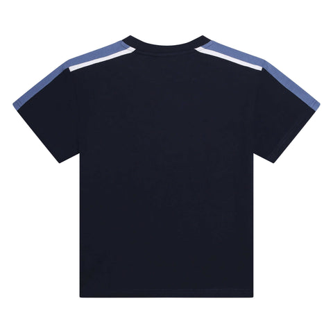 BOSS Boys Navy Side Logo Short Sleeve T-Shirt BOSS Boys Navy Side Logo Short Sleeve T-Shirt