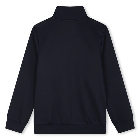 BOSS Boys Navy Zip Up Cardigan BOSS Boys Navy Zip Up Cardigan