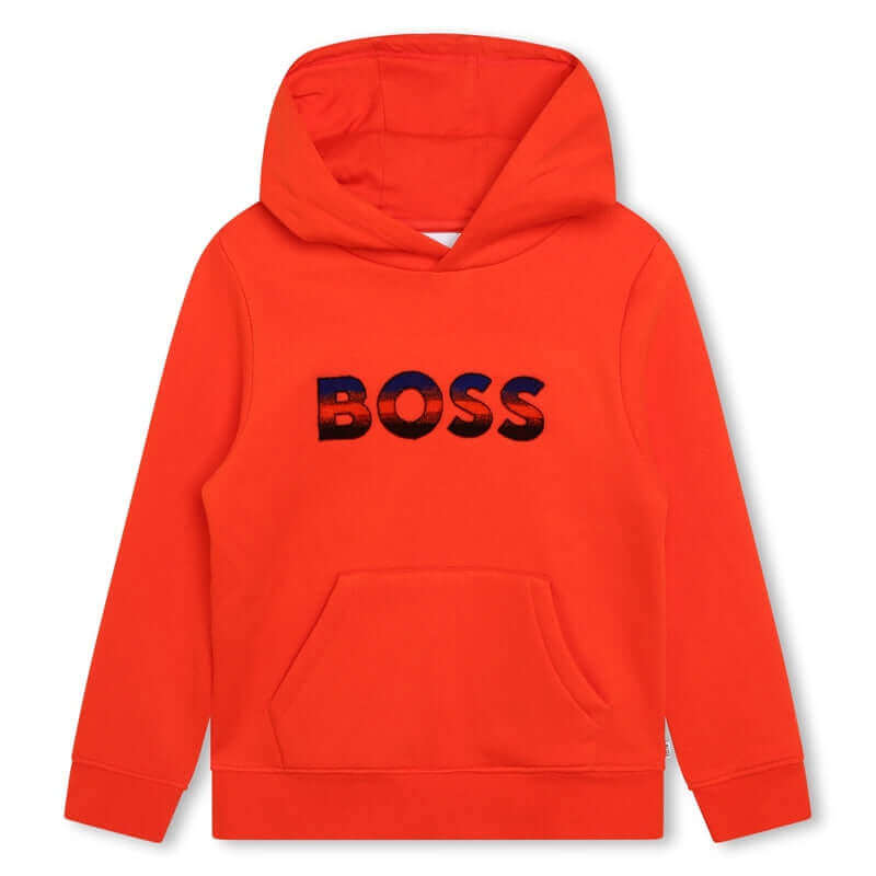 BOSS Boys Orange Hoodie BOSS Boys Orange Hoodie