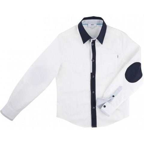 BOSS Boys White Long Sleeved Shirt BOSS Boys White Long Sleeved Shirt