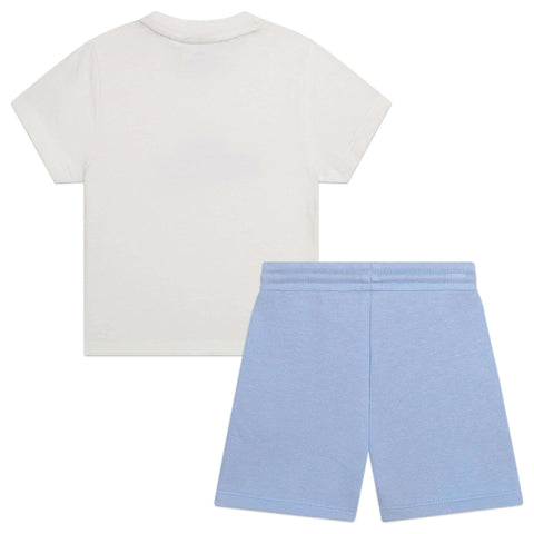 BOSS Boys White & Pale Blue Short Set BOSS Boys White & Pale Blue Short Set