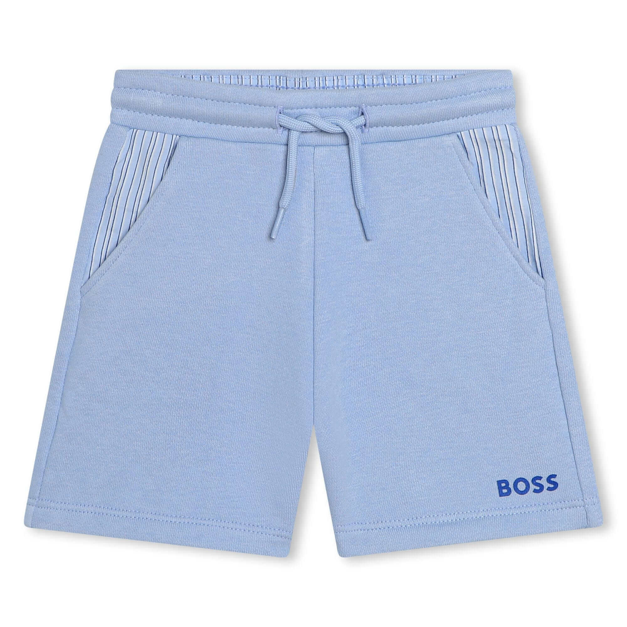 BOSS Boys White & Pale Blue Short Set BOSS Boys White & Pale Blue Short Set
