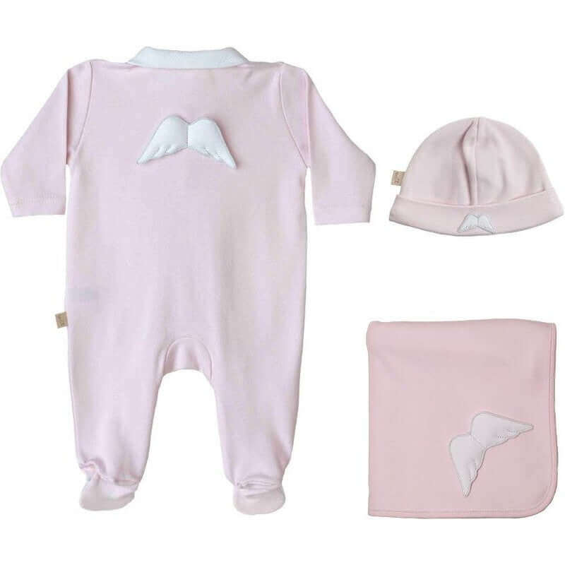 Baby Gi Pink Angel Wings Babygrow Gift Set Baby Gi Pink Angel Wings Babygrow Gift Set